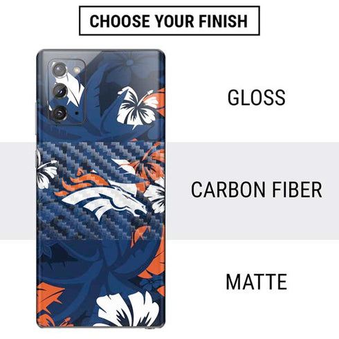 NFL Denver Broncos Tropical Print Galaxy Note20 5G Skin